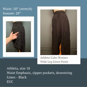 Athleta Black Linen Pants
